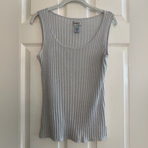 Chico's Silver Ribbed Tank Top